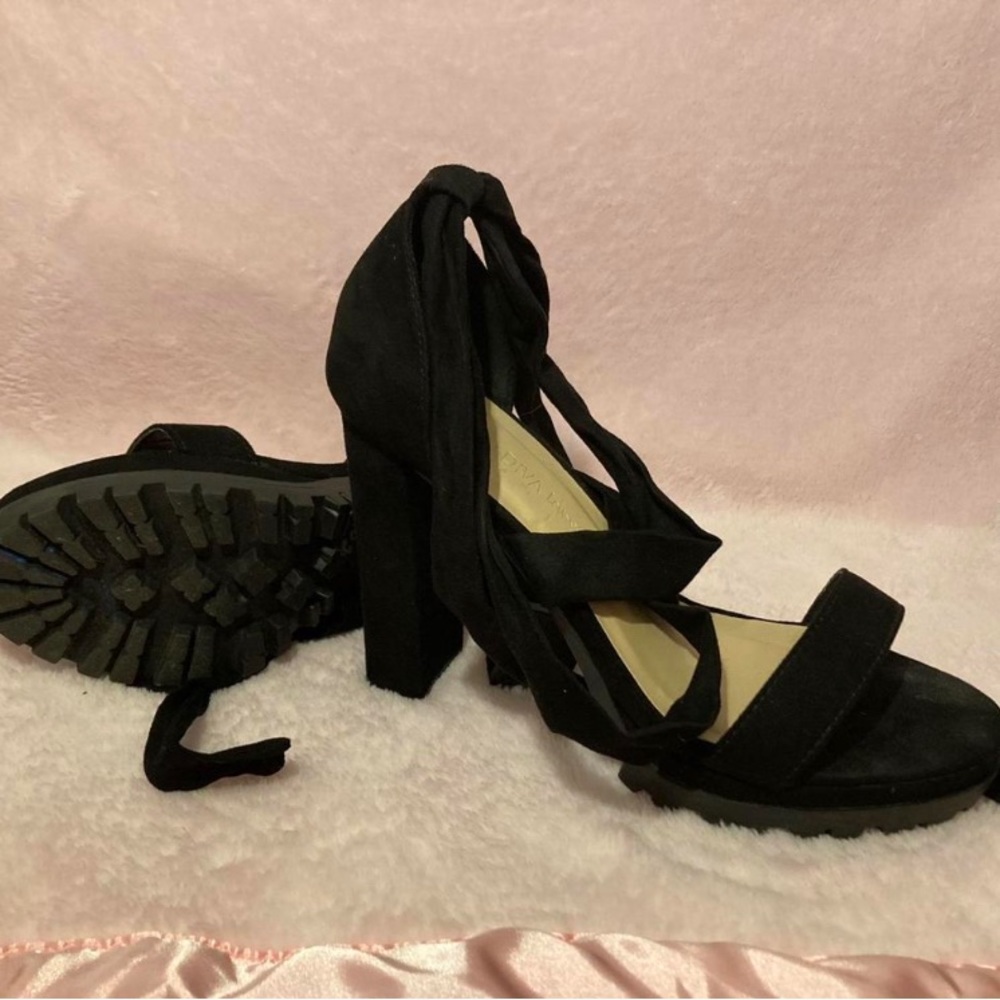 Wild deva lace up ballet heels